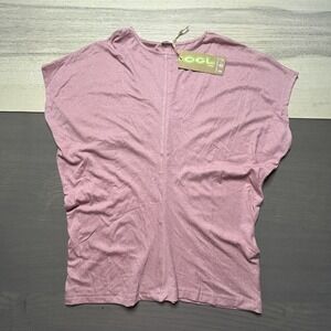 OGL Top Women Large Cap Sleeves Pink/Coral Loose fit Light weight